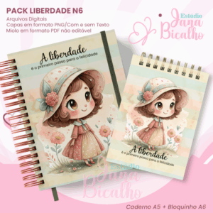 PACK Caderno Pautado A5+Bloquinho A6 Liberdade N6
