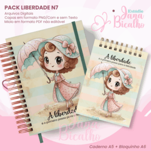 PACK Caderno Pautado A5+Bloquinho A6 Liberdade N7
