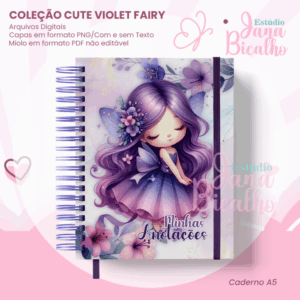 Caderno A5 Coleção Cute Violet Fairy