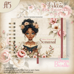 Planner Semanal Horizontal A5 Coleção Era Vitoriana N3