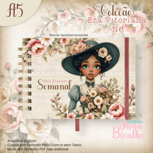 Planner Semanal Horizontal A5 Coleção Era Vitoriana N6