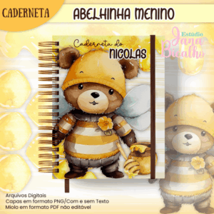 Caderneta de Saúde Abelhinha Menino + Brinde