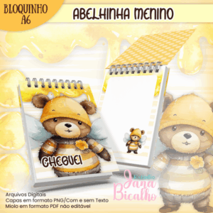 Bloquinho A6 Abelhinha Menino