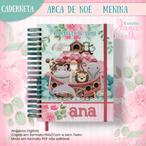 Caderneta de Saúde Arca de Noé Menina + Brinde
