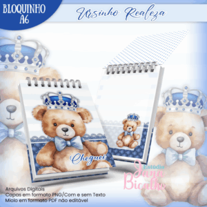 Bloquinho A6 Ursinho Realeza