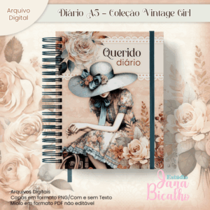 Diário A5 Coleção Vintage Girl