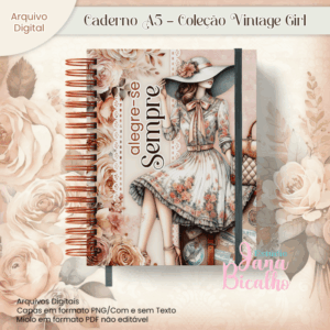 Caderno Mensagens Bíblicas A5 Coleção Vintage Girl