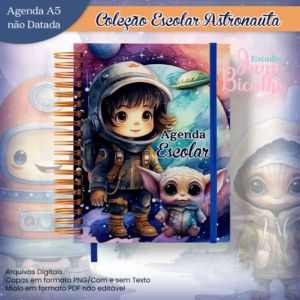 Agenda Escolar A5 Não Datada Coleção Escolar Astronauta