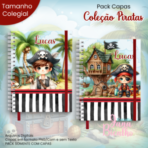 PACK Capas Colegial Coleção Piratas