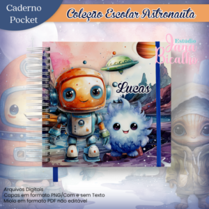 Caderno Pocket Coleção Escolar Astronauta
