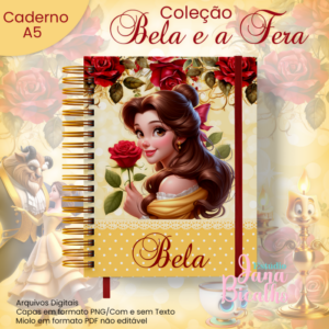 Caderno A5 Coleção A Bela e a Fera