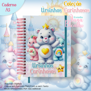 Caderno A5 Coleção Ursinhos Carinhosos