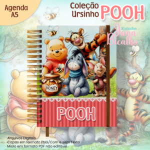 Agenda A5 Não Datada Coleção Ursinho Pooh