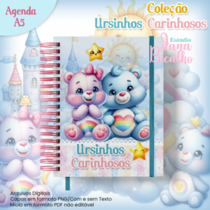 Agenda A5 Não Datada Coleção Ursinhos Carinhosos