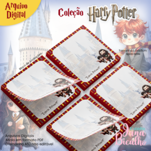 Bloco de Anotações 9,5x9,5cm Coleção Harry Potter N3