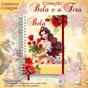 Caderno Colegial Coleção A Bela e a Fera