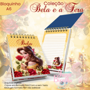 Bloquinho A6 Coleção A Bela e a Fera N1