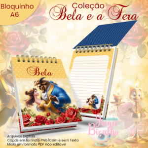Bloquinho A6 Coleção A Bela e a Fera N2