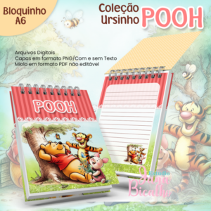 Bloquinho A6 Coleção Ursinho Pooh N2