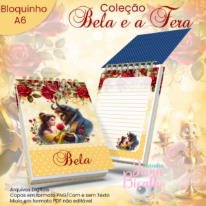 Bloquinho A6 Coleção A Bela e a Fera N4