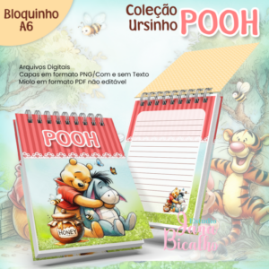 Bloquinho A6 Coleção Ursinho Pooh N3