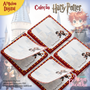 Bloco de Anotações 9,5x9,5cm Coleção Harry Potter N4
