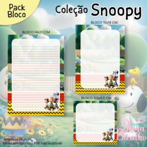 Pack Blocos de Anotações Coleção Snoopy N4
