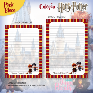 Pack Blocos de Anotações Coleção Harry Potter N5