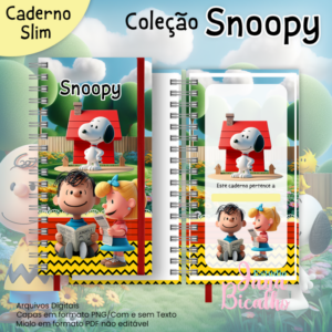 Caderno Slim Coleção Snoopy