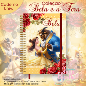 Caderno Universitário Coleção A Bela e a Fera