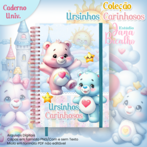 Caderno Universitário Coleção Ursinhos Carinhosos