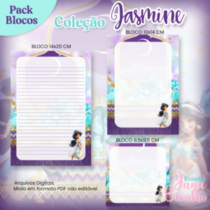 Pack Blocos de Anotações Coleção Jasmine N6