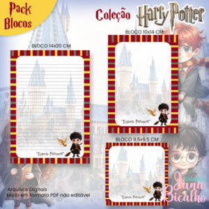 Pack Blocos de Anotações Coleção Harry Potter N6