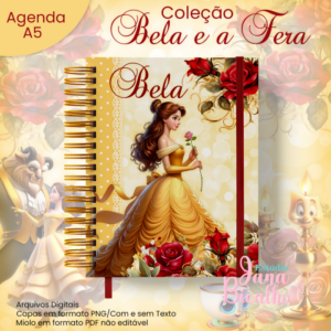 Agenda A5 Não Datada Coleção A Bela e a Fera