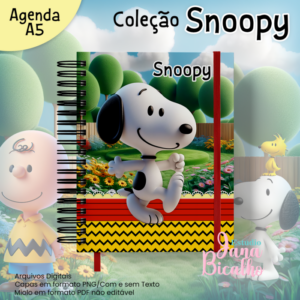 Agenda A5 Não Datada Coleção Snoopy