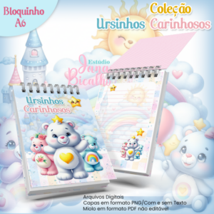 Bloquinho A6 Coleção Ursinhos Carinhosos N1