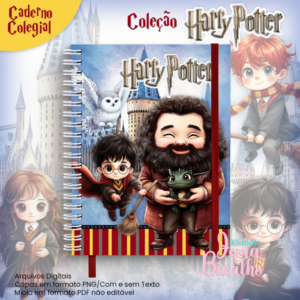 Caderno Colegial  Coleção Harry Potter