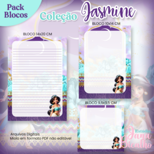 Pack Blocos de Anotações Coleção Jasmine N1