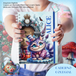 Caderno Colegial Coleção Alice in Wonderland