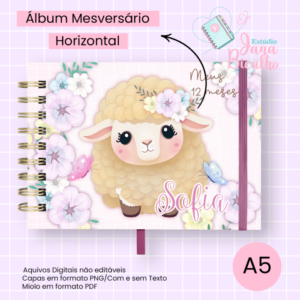 Álbum de Mesversário A5 Ovelhinha