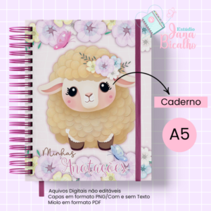 Caderno A5 Ovelhinha