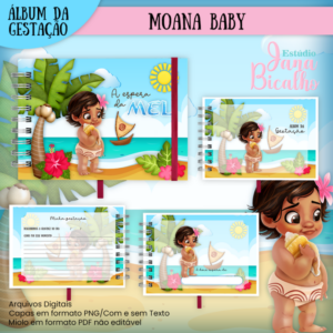Álbum de Gestação Horizontal A5 Moana Baby
