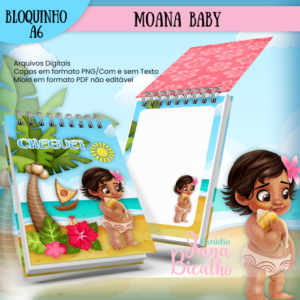 Bloquinho A6 Moana Baby