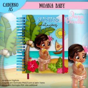 Caderno A5 Moana Baby