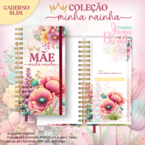 Caderno Slim Coleção Minha Rainha