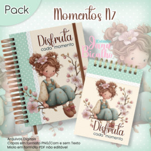 Caderno Pautado A5+Bloquinho A6 Momentos N7