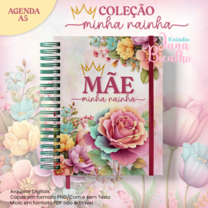 Agenda A5 Não Datada Coleção Minha Rainha