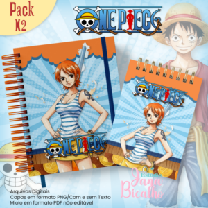 Caderno Pautado A5+Bloquinho A6 One Piece N2
