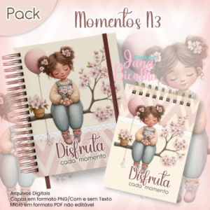 Caderno Pautado A5+Bloquinho A6 Momentos N3