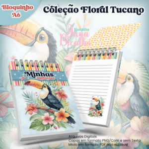 Bloquinho A6 Coleção Floral Tucano